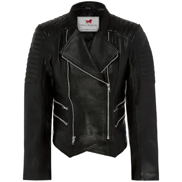 Women Black Genuine Leather Jacket