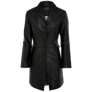 Women Black Genuine Leather Jacket5