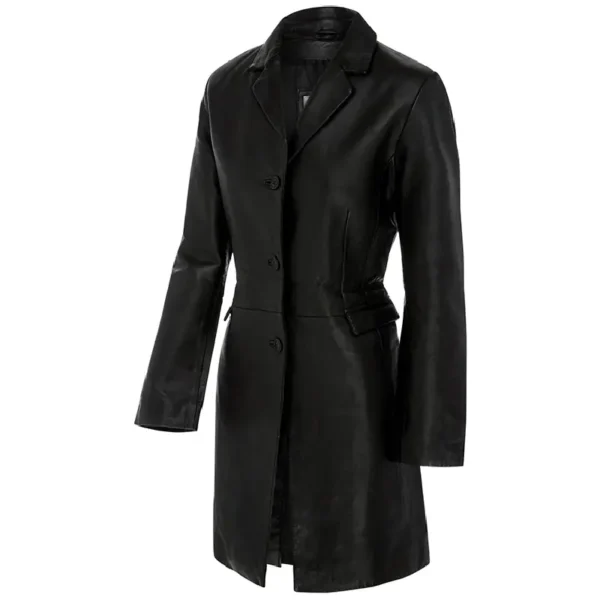 Women Black Genuine Leather Jacket5 - Image 3