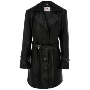 Women Black Genuine Leather Jacket14