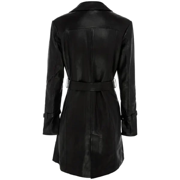 Women Black Genuine Leather Jacket14 - Image 4