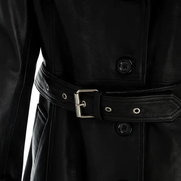 Women Black Genuine Leather Jacket14 - Image 2