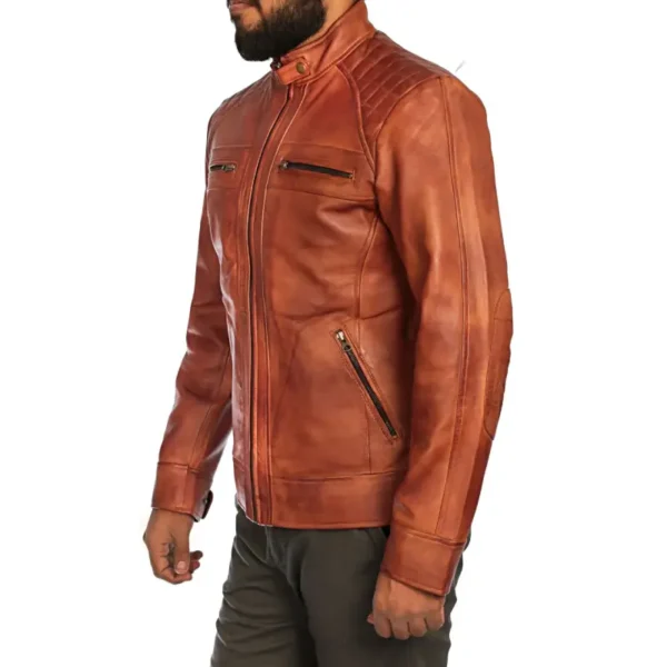 Men Black Genuine Leather Jacket1 - Image 3