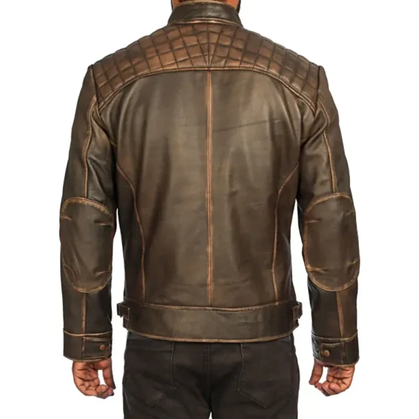 Men Black Genuine Leather Jacket2 - Image 3