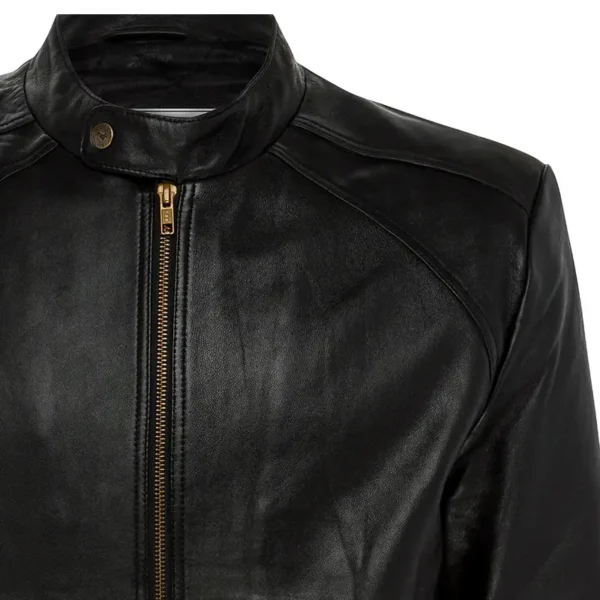 Men Black Genuine Leather Jacket5 - Image 2