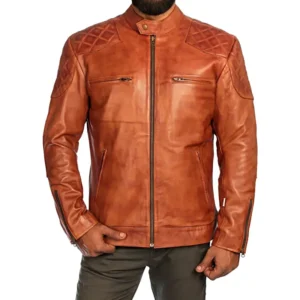 Men Black Genuine Leather Jacket9