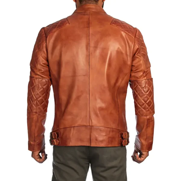 Men Black Genuine Leather Jacket9 - Image 2