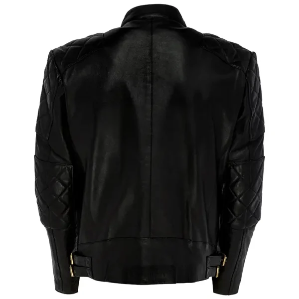 Men Black Genuine Leather Jacket8 - Image 2