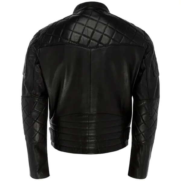 Men Black Genuine Leather Jacket12 - Image 3
