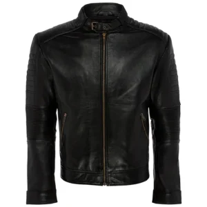 Men Black Genuine Leather Jacket13