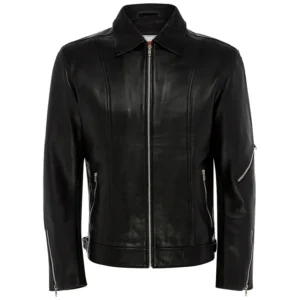 Men Black Genuine Leather Jacket15