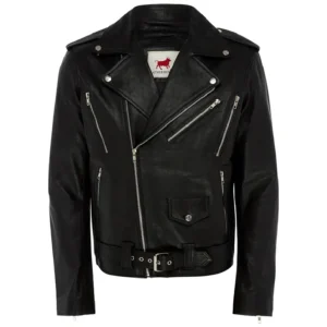 Men Black Genuine Leather Jacket17