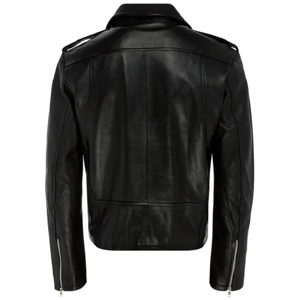 Men Black Genuine Leather Jacket18 - Image 3