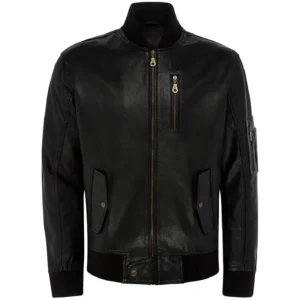 Men Black Genuine Leather Jacket19