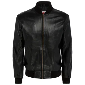 Men Black Genuine Leather Jacket20