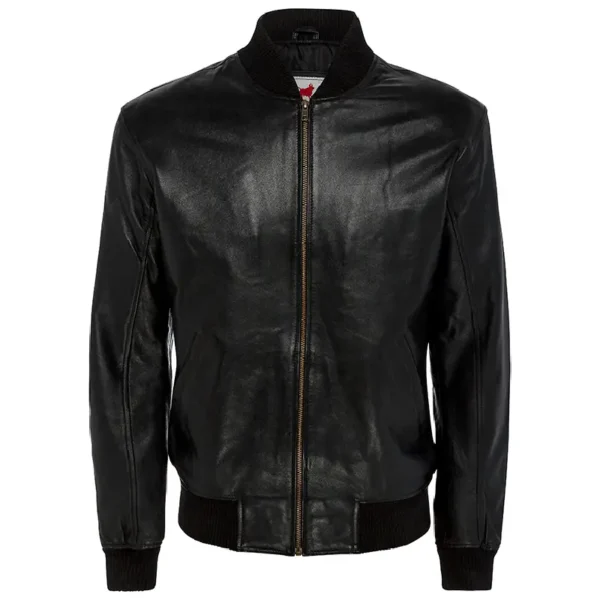 Men Black Genuine Leather Jacket20
