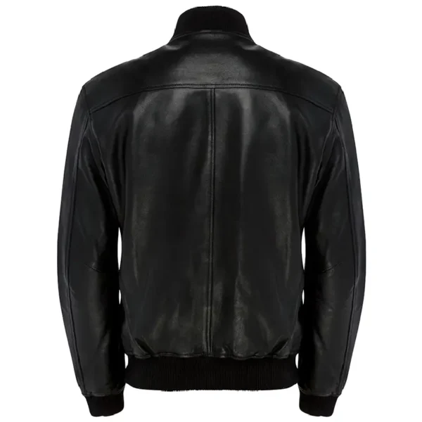 Men Black Genuine Leather Jacket20 - Image 3