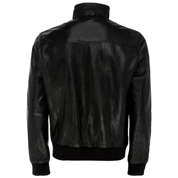 Men Black Genuine Leather Jacket21 - Image 2