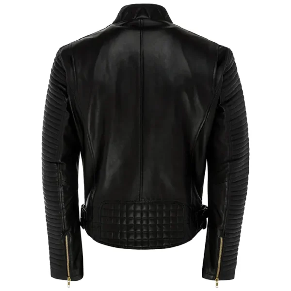 Men Black Genuine Leather Jacket22 - Image 3