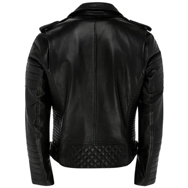 Men Black Genuine Leather Jacket23 - Image 3